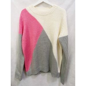 &Merci Color Block Pull-over Sweaters Size L NWT